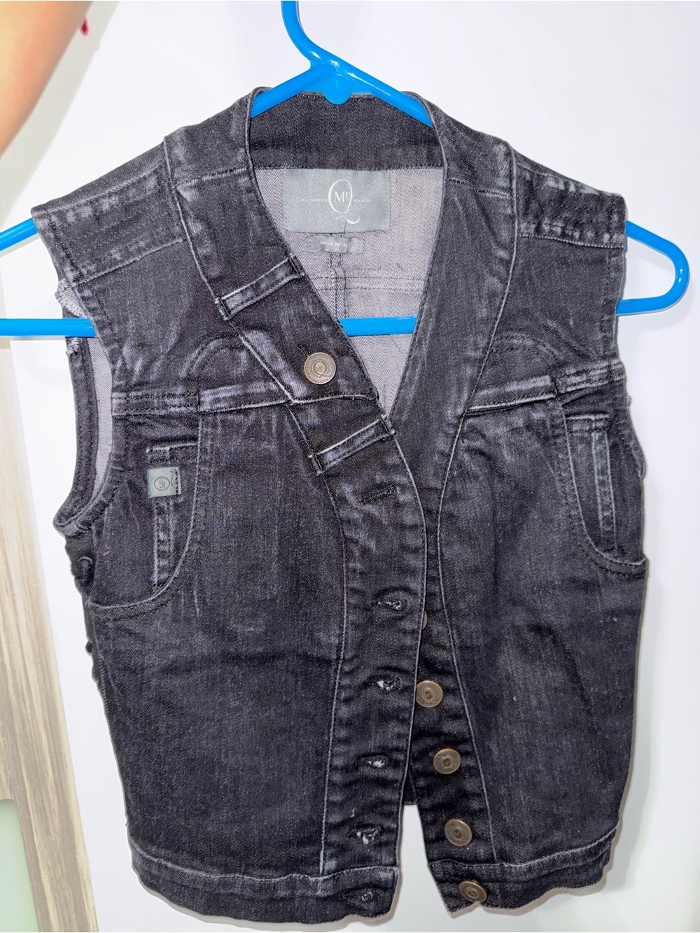 Alexander Mcqueen Black Denim Vest Jeans Jacket - Women's Sleeveless Jean Vest